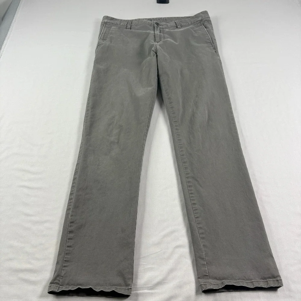 Vuori Pants Mens 33x29‎ Gray Collins Chino Casual Cotton Twill Tapered
